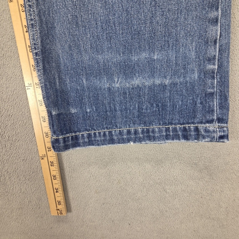 Diesel Jeans Womens 30x32 Blue Lambry Low Rise Bootcut Wide Leg Distressed 0R71I - Picture 4 of 16